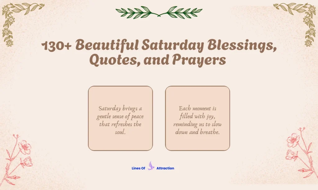 130+ Beautiful Saturday Blessings, Quotes, and Prayers