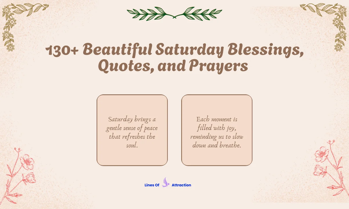 130+ Beautiful Saturday Blessings, Quotes, and Prayers