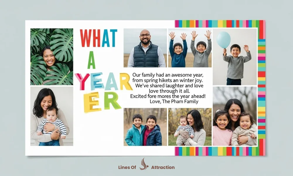 Colorful New Year celebration background with glowing lights, champagne glasses, and festive decorations symbolizing warm New Year greetings for friends.