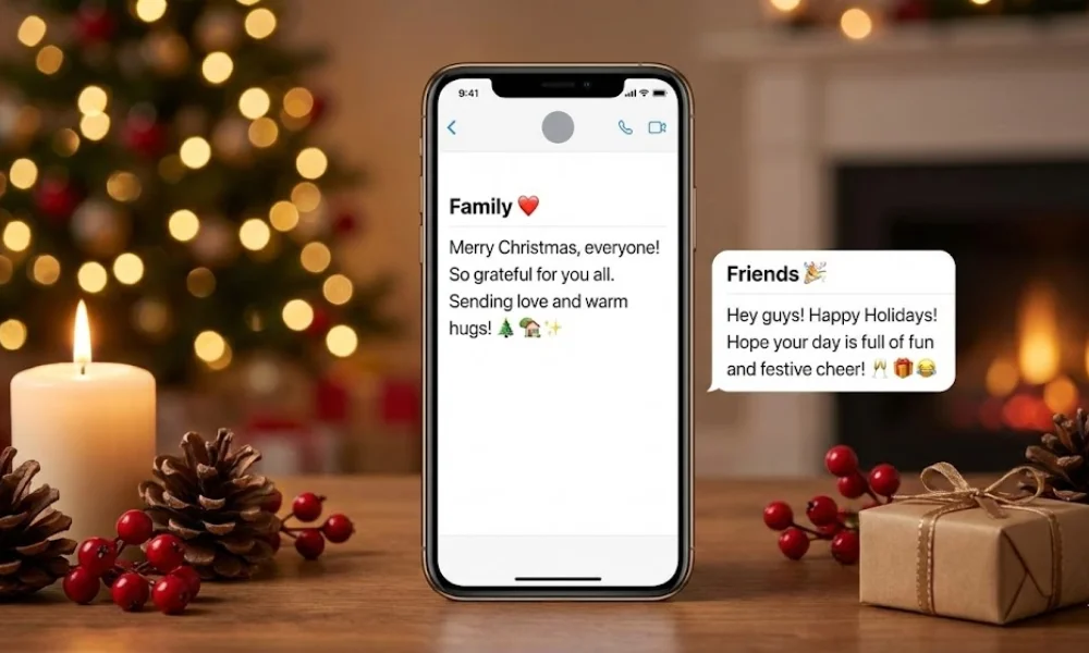 Short Christmas messages to send to your family and friends