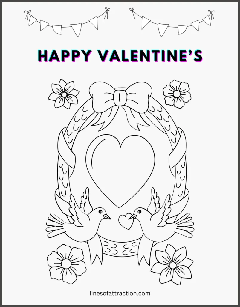 Happy Valentine’s Heart With Birds