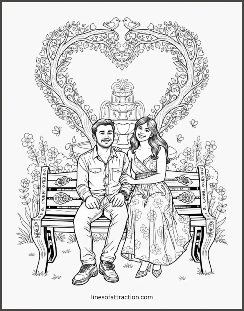Lovely Couple Coloring Pages