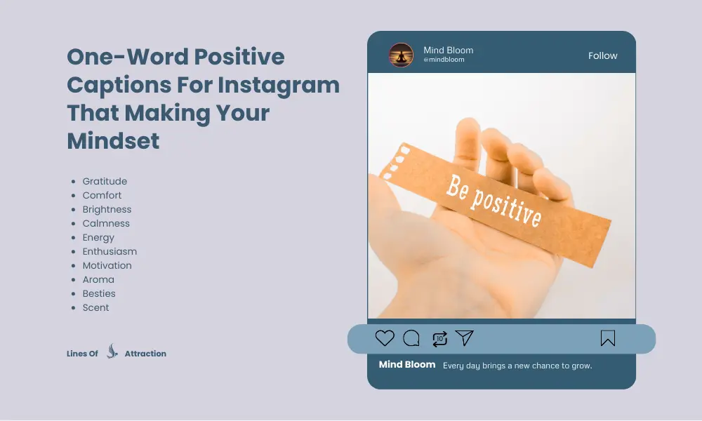 One-Word Positive Captions For Instagram